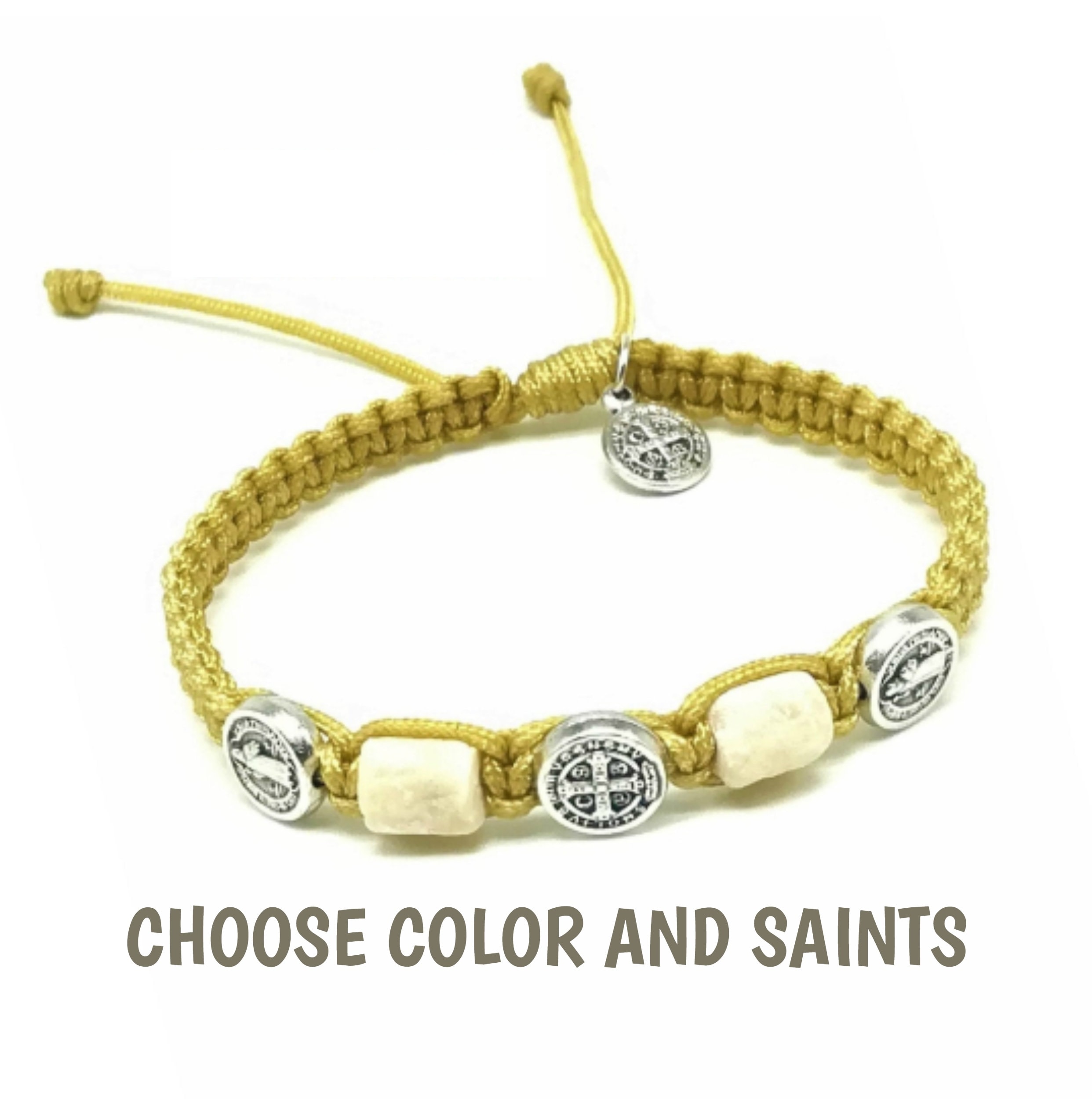 Saints Bracelet Medjugorje Stone Blessing Bracelet Catholic Etsy