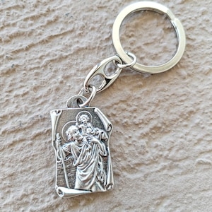 Heiliger St Christopher Medaille Schlüsselbänder Schutzpatron Reise Reisende Geschenk Fahrer Geschenk Mary Undoer Von Knoten Wunderbare Jungfrau Anhänger