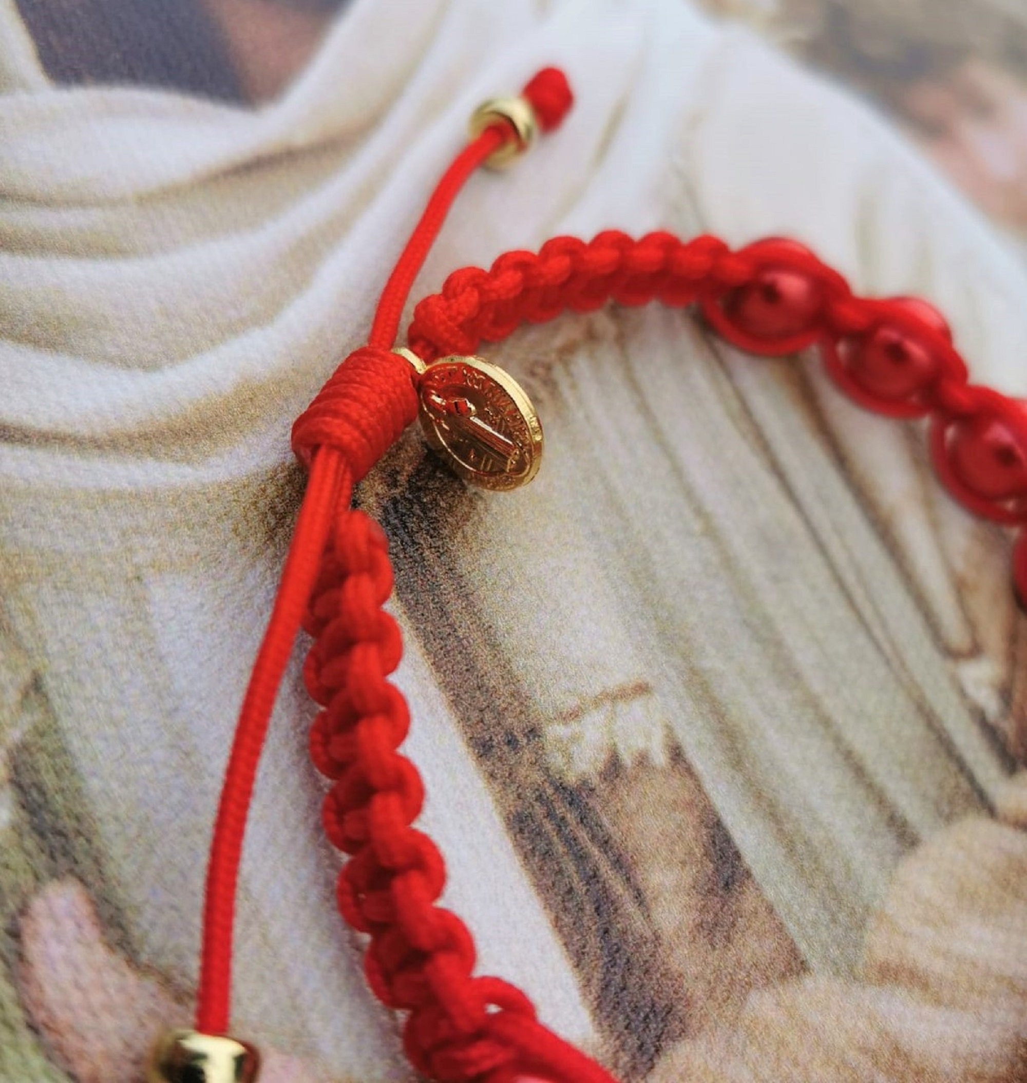 Red Beads Saint Bracelet Rosary Bracelet for Women Catholic Etsy