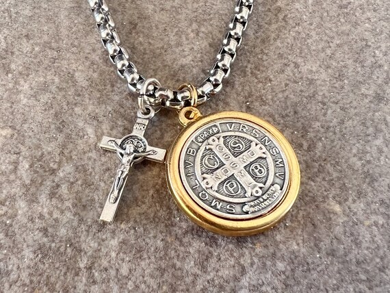 Saint benedict cross necklace best sale