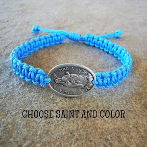 Our Lady Star of the Sea Medal Bracelet, Stella Maris Jewelry, gift for sailors, christian jewelry, Virgin Mary bracelet, seafarer gifts
