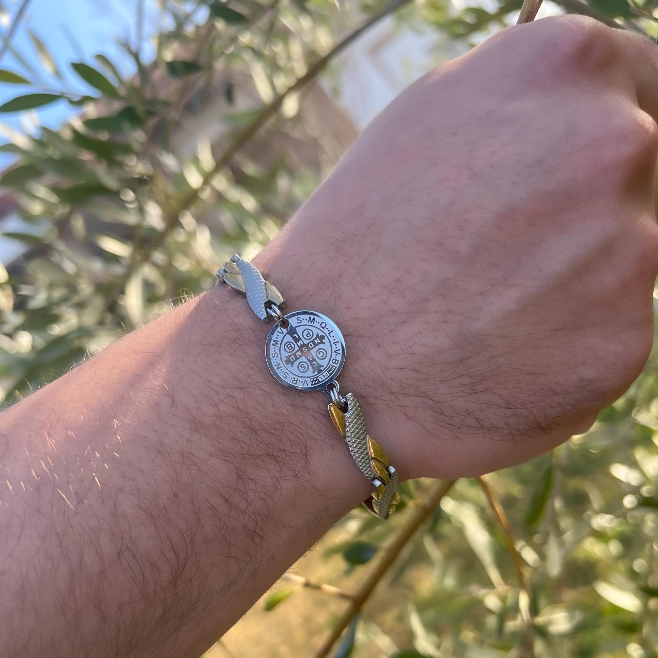 YAFEINI Saint Benedict Bracelet In 925 Sterling Silver - Religious Jewelry For Men & Women - View #5