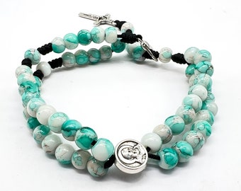 Rosary Bracelet, Five Decade Rosary, Prayer Beads, Rosary For Car, Auto Rosary, Gearbox Rosary, Travel Protection, Catholic Car Accessories