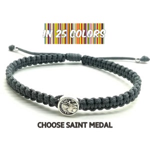 St Francis of Assisi Bracelet Patron Saint Animals Pets Dog Cat Owner Gift, Catholic Saint Bracelet - Holy Spirit Cross Charm St Clare Medal