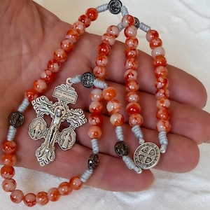 Handgefertigter katholischer Rosenkranz Religiöser Chaplet Verzeihung Kreuz Kruzifix Anhänger
