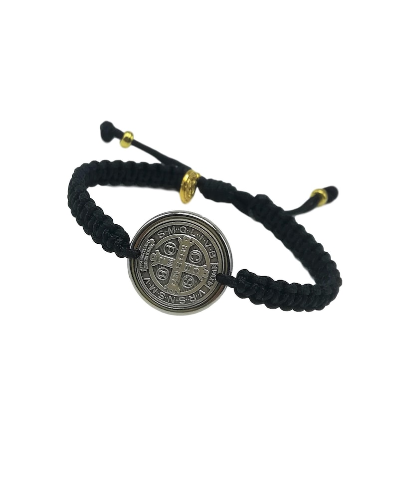 St Benedict Medal Bracelet Men's Catholic Bracelet Etsy