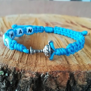 First Communion Gift Boy - Personalized Bracelet With Name, first communion bracelet, Godson gift, confirmation bracelet, baptism bracelet