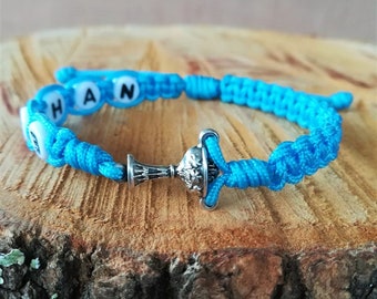 First Communion Gift Boy - Personalized Bracelet With Name, first communion bracelet, Godson gift, confirmation bracelet, baptism bracelet