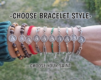 St Jude Bracelet, Saint Jude Bracelet, Sterling St Jude Medals, Saint Judas Thaddeus, San Judas Bracelet, Catholic Adjustable Bracelet