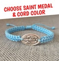 Religious Cord Bracelet Catholic Saint Medal Men Women Custom Christian Jewelry Gift Scapular Miraculous Medal St Michael Christopher Joseph product logo