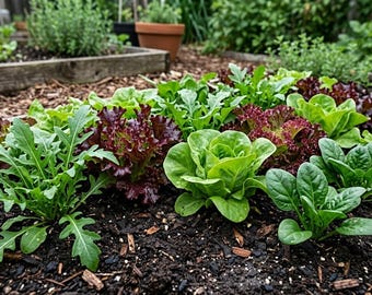 1000 seeds salad mix, 10 varieties, colorful mix