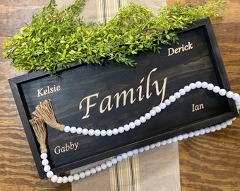 Personalized Wood Serving Tray | Wedding Gift | Housewarming | Closing Gift