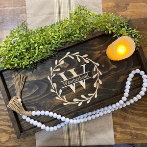 Personalized Wood Serving Tray | Wedding Gift | Housewarming | Closing Gift