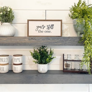 Custom Rustic Wood Floating Shelf: 3-inch Thick