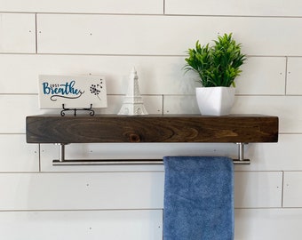 Floating shelf towel bar hotsell