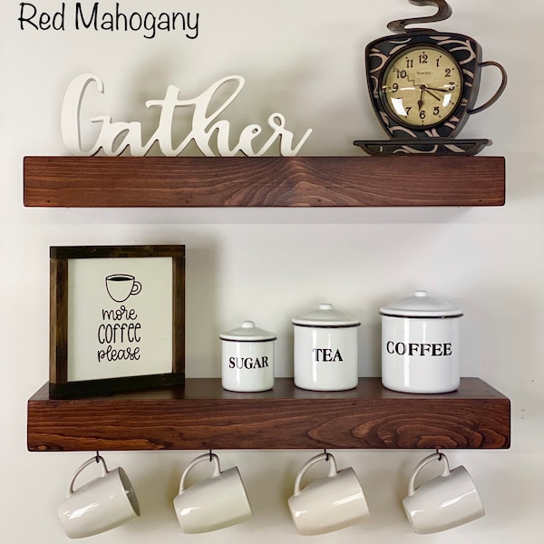 Custom Coffee Mug Shelves Etsy