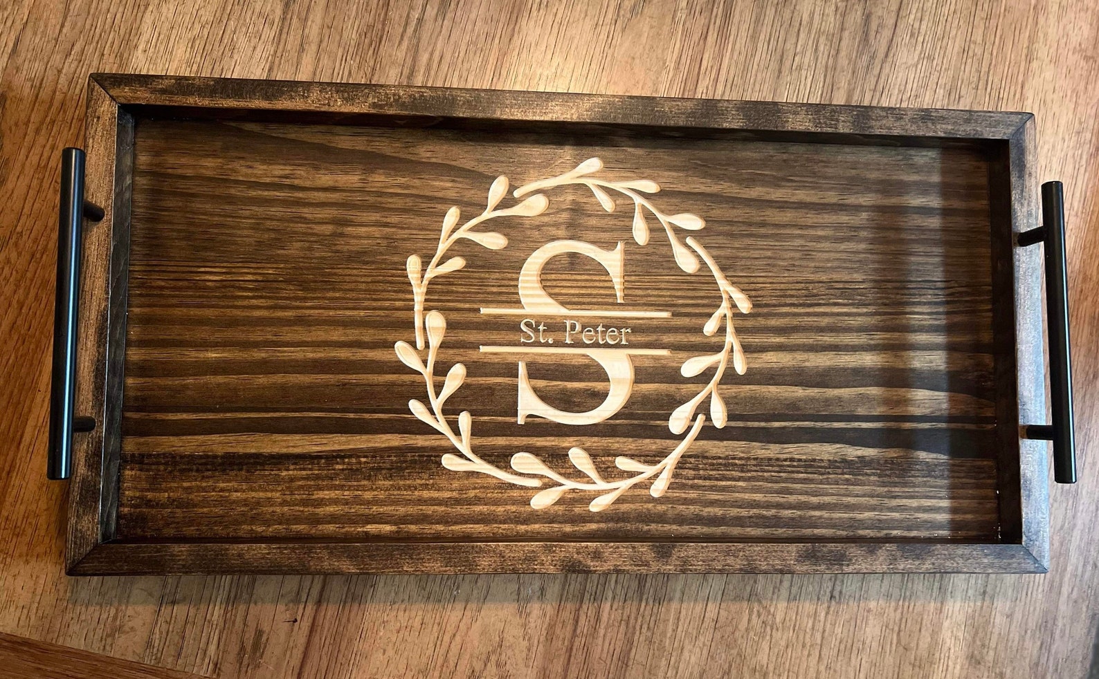 Personalized Wood Serving Tray Wedding Gift Etsy