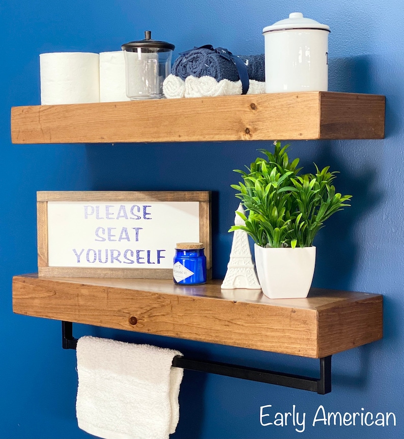 Bathroom Shelves Set FREE SHIPPING Set of Two Shelves One - Etsy
