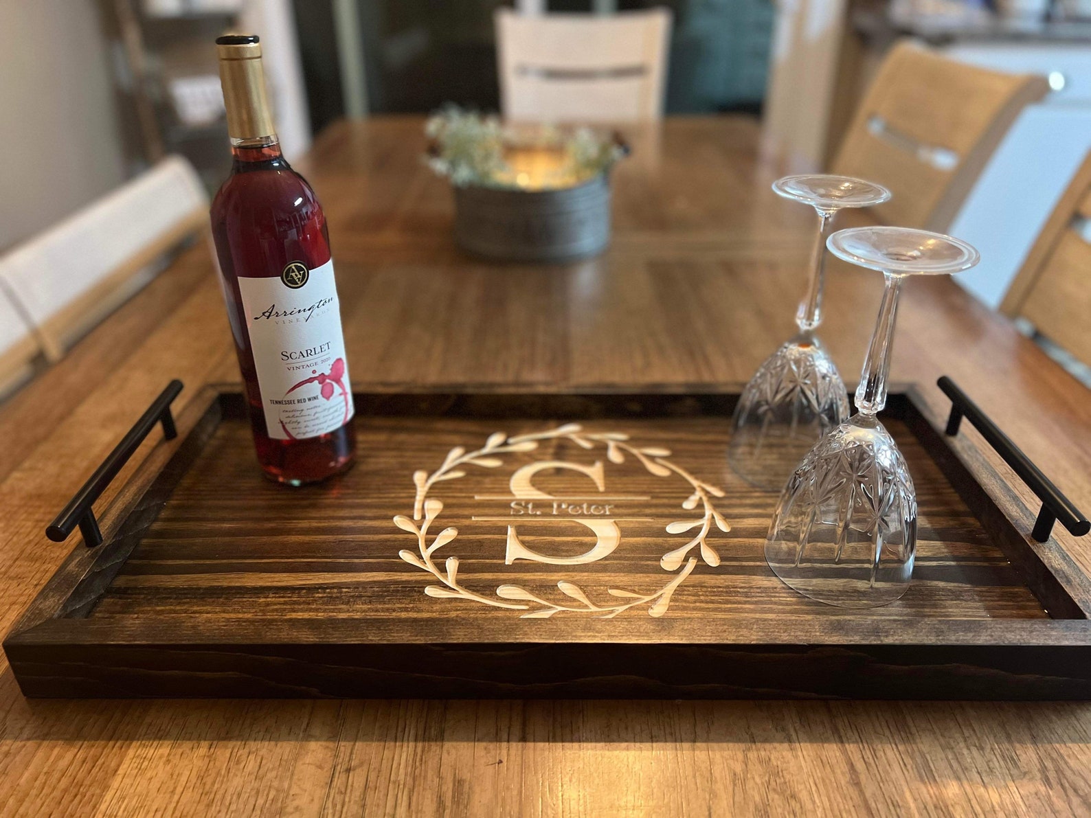 Personalized Wood Serving Tray Wedding Gift Etsy
