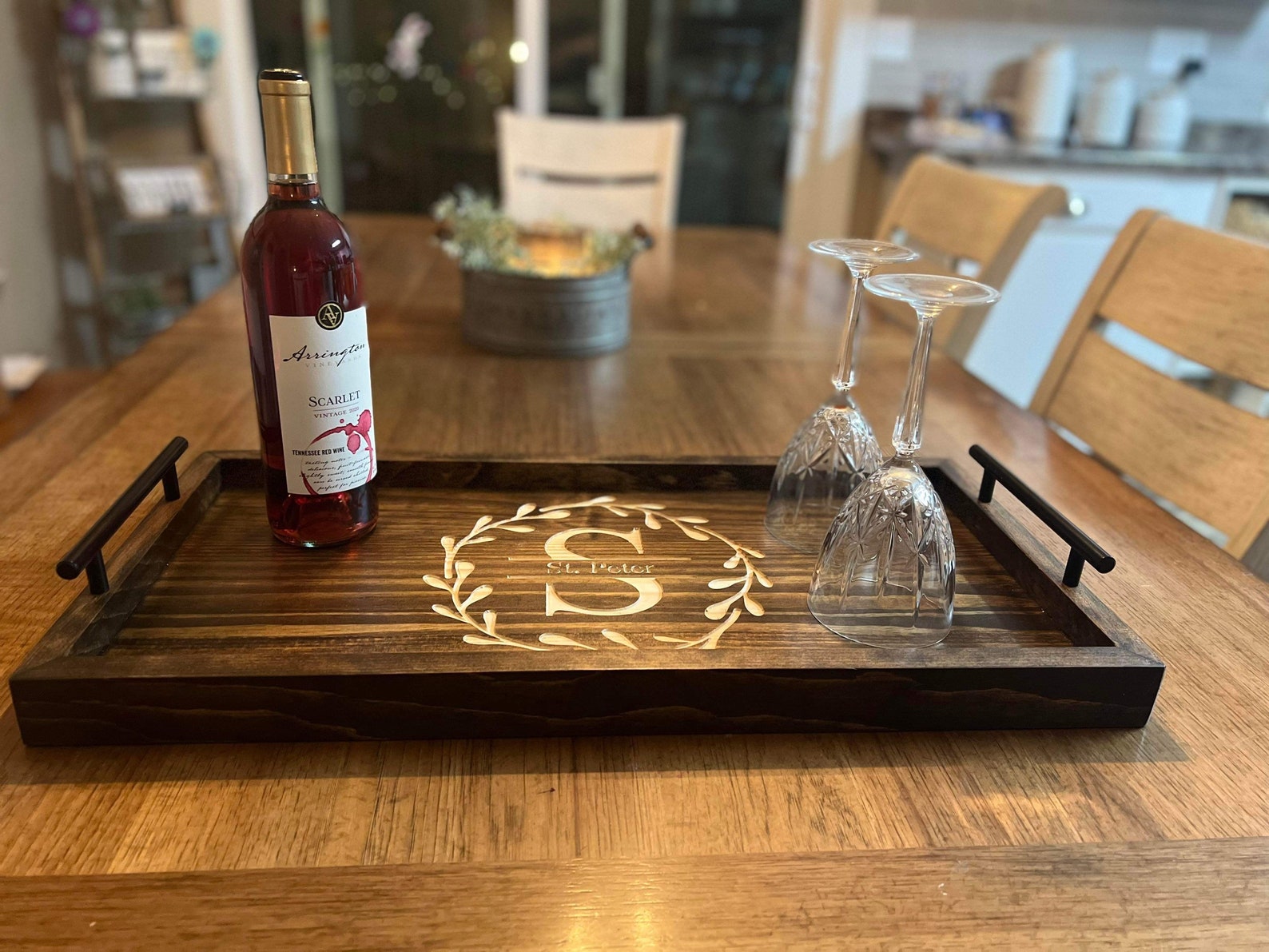 Personalized Wood Serving Tray Wedding Gift Etsy