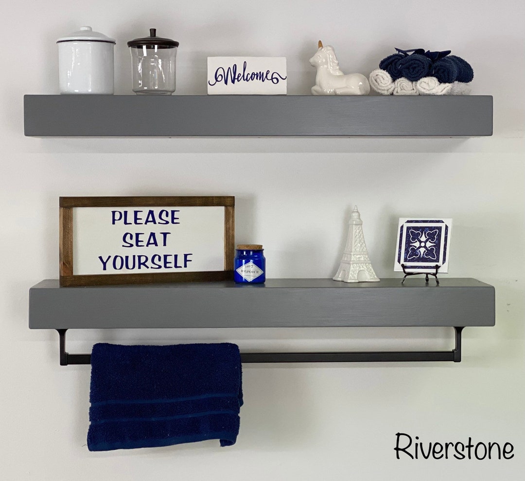 Bathroom Shelves Set Set of Two Shelves, One Towel Bar FREE SHIPPING