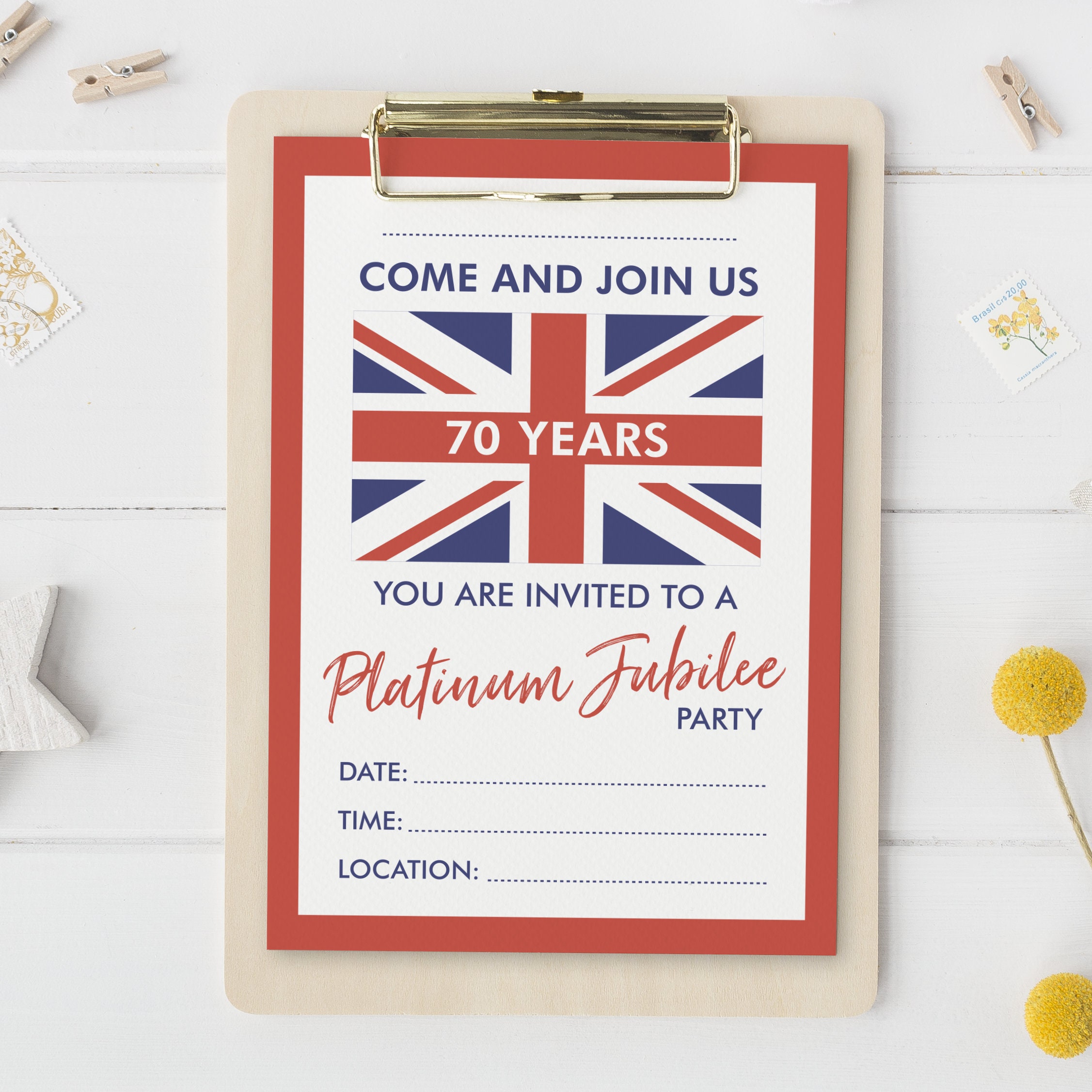 Queen's Platinum Jubilee Party Invitation Instant Etsy Hong Kong