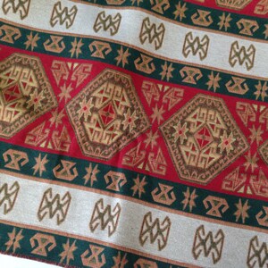 Ethnic Tribal Style Cotton Upholstery Fabric, Aztec Navajo Jaquard Fabric, Geometric Design Kilim Fabric,  By the Meters,Yard