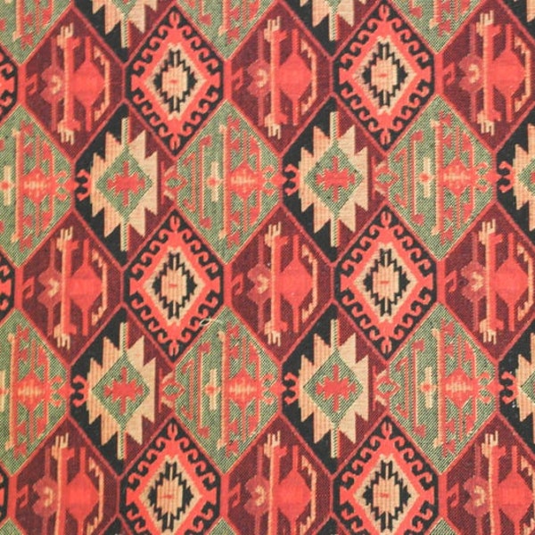 Tissu d’ameublement turc, stof aztèque, jaquard stoff, tissu d’ameublement sud-ouest, tissu d’ameublement aztèque, tissu de tapisserie par yard.