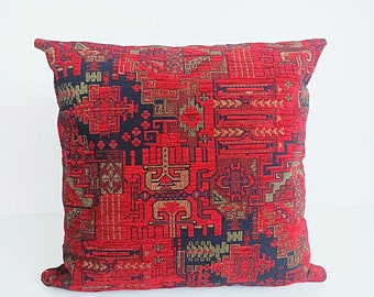 red chenille throw pillows