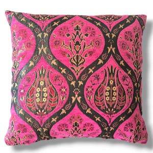 Pink kilim pillow, kilim cushion pink, tulip Turkish pink, boho pillow, kilim pillow cover pink, pillow covers 16x 16,tulip throw pillow