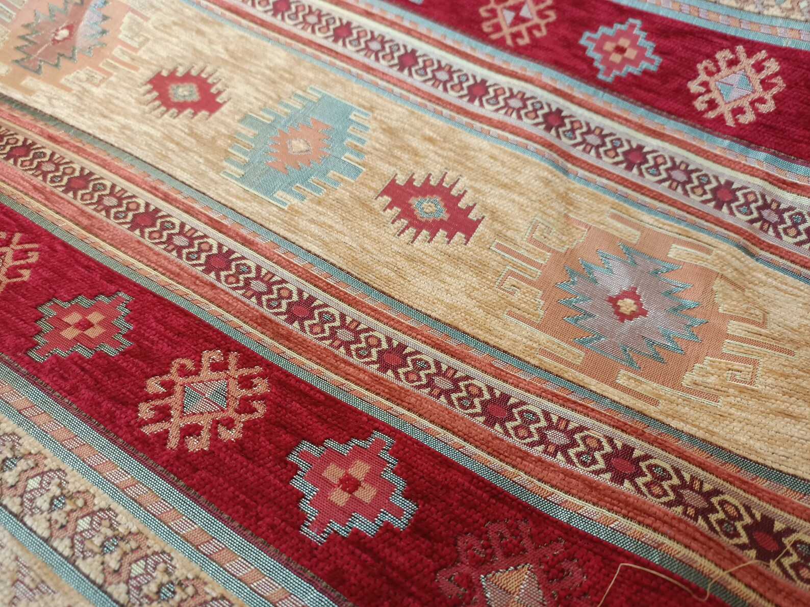 Kilim Fabric by the Yard Upholstery Fabric Kilim Fabric Etsy