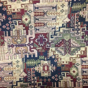Acyrlic Fabric, upholstery kilim bohemian boho anatolian tapestry tribal southwestern turkish  ethnic fabric, chenille fabric, meter-yard