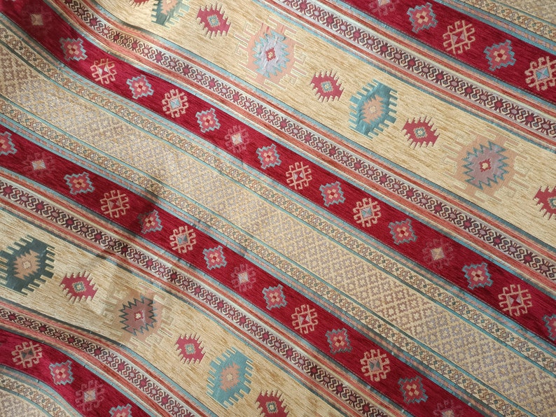 Kilim Fabric by the Yard Upholstery Fabric Kilim Fabric Etsy