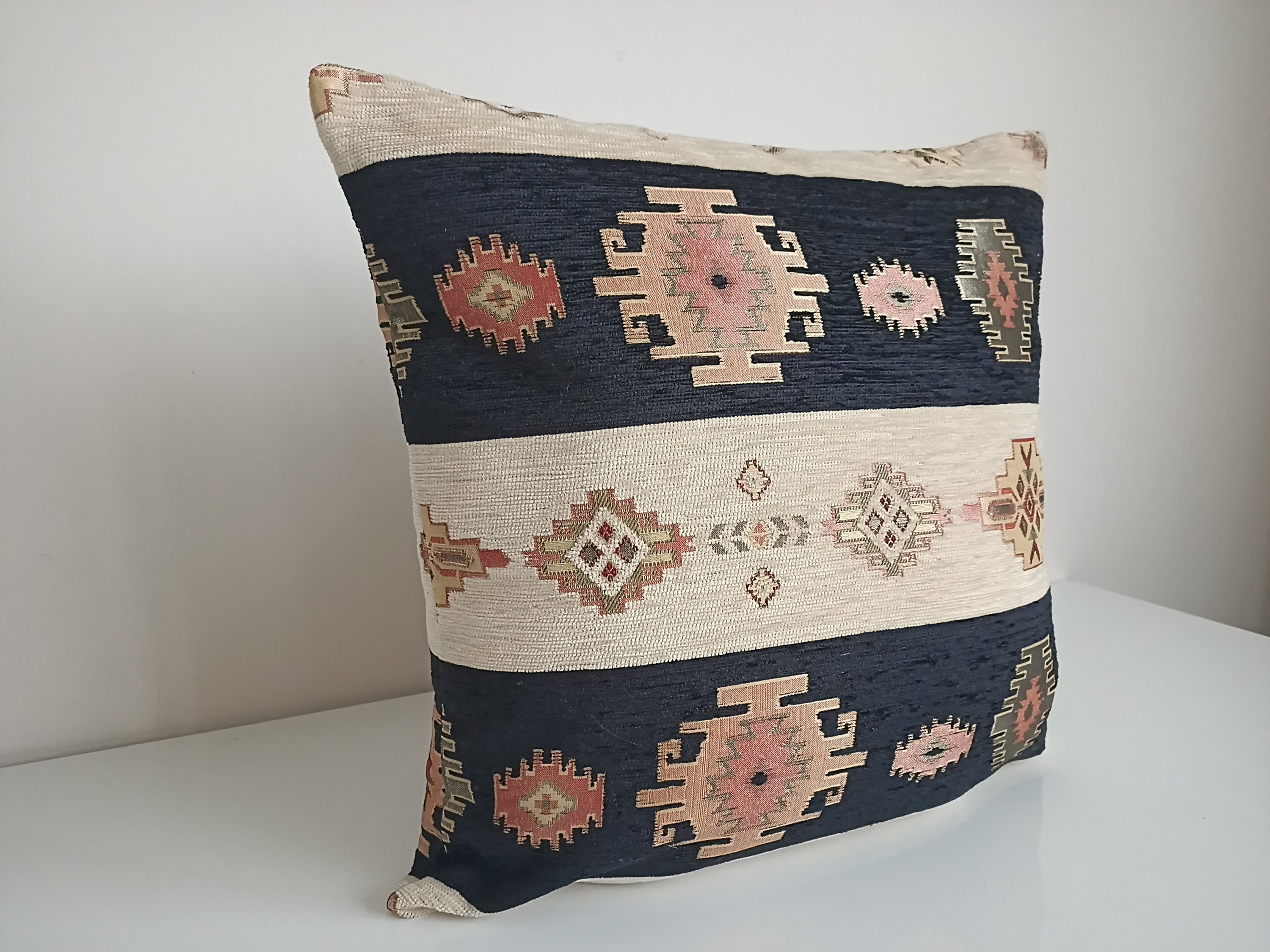 Black Bohemian Pillow Turkish Pillow Cover Black Kilim Etsy