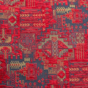 Dark red upholstery fabric, Turkish fabric by the yards, Turkish fabric, Chenille Fabric, Bohemian Fabric, Jacquard Fabric, kilim Ottoman.