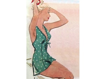 Patrón de costura para traje de baño vintage de los años 50, talla 108 cm (busto 42").