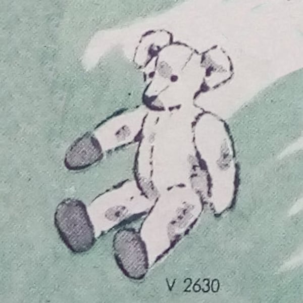 modèle de couture ours en peluche vintage des années 40 de 49 cm/19" de haut