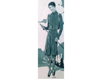 Vintage 92cm/36" bust size 1920s mountain climbing/ mountain walk wear set / sportswear set sewing pattern