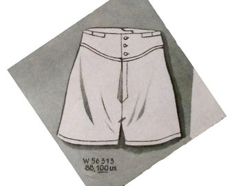 1930s Mens Boxer Shorts Sewing Pattern, Vintage Underwear 34", 37" or 39" Waist