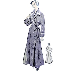 A 120cm/47&quot; bust size vintage 1950s robe /house coat / dressing gown sewing pattern.