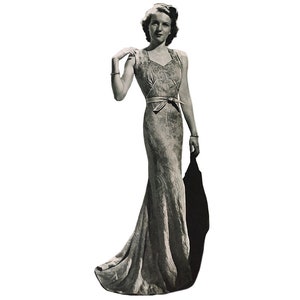 Vintage 36&quot;/92cm bust size 1930s sweetheart neckline sleeveless floor length formal dress, evening dress sewing pattern.