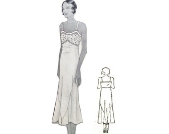 Vintage 102cm/40.2" bust size 1930s lingerie / underwear/ dress slip sewing pattern.