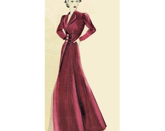 Vintage 88cm/34&quot; or 102cm/40” bust size 1930s evening / formal coat sewing pattern.