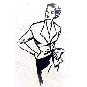 Vintage 96cm/38&quot; bust size 1950s summer blouse /summer shirt sewing pattern