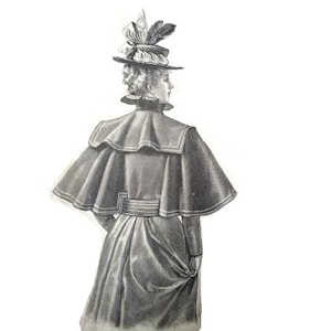 Victorian era 1890s cape sewing pattern.