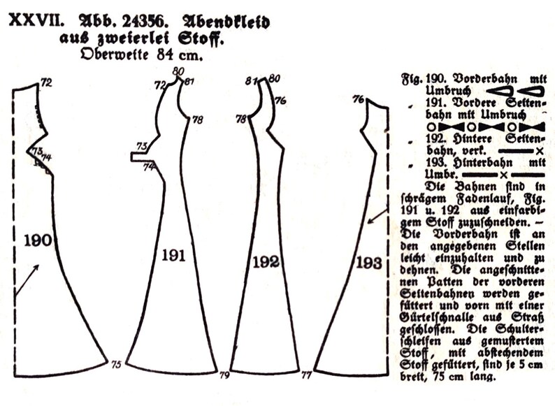 Vintage 84cm/33" Bust Size 1930s Floor Length Color Block Sleeveless ...