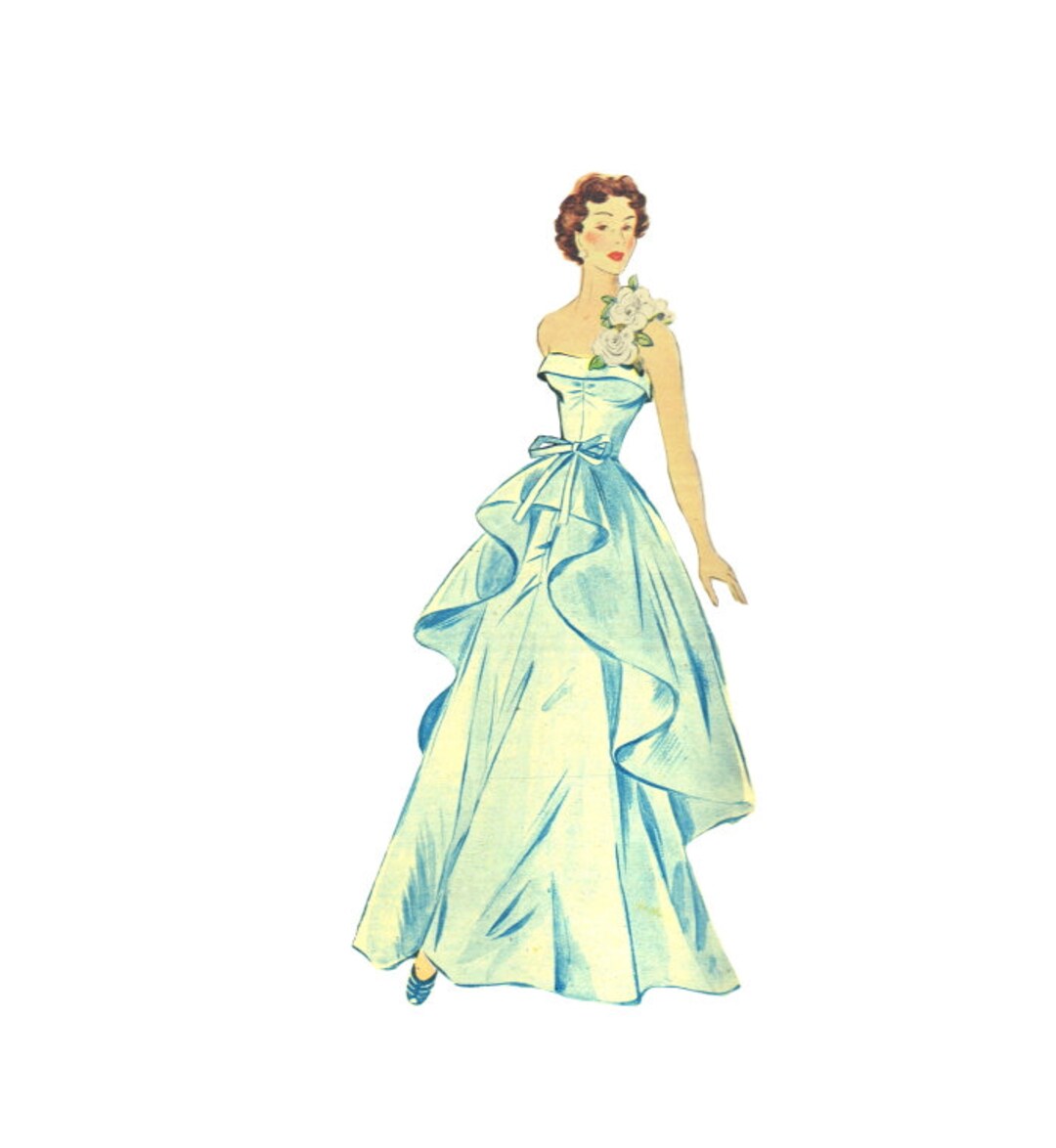 Vintage 94cm/37" Bust Size 1940s Evening Dress / Sleeveless Cocktail ...