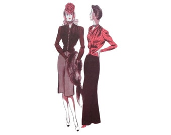 Jupe Vintage Années 1940 - Motif Couture Weldons, Taille W27, Neuve