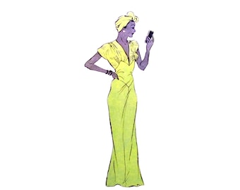 Vintage 114cm 44" bust size 1940s lingerie / underwear/ night gown / night slip sewing pattern.