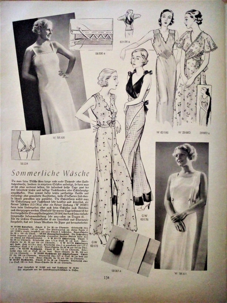 Vintage 96cm/38 bust size 1930s crossbody wrap sleeveless and wide leg pants PJs plus a matching long sleeve jacket sewing pattern. image 4